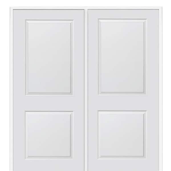 MMI Door 74 in. x 81.75 in. Primed Composite Cambridge Smooth Surface Solid Core Interior Double Door