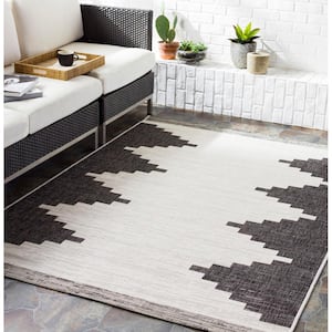 Lageli Medium Gray 2 ft. x 2 ft. 11 in. Indoor/Outdoor Area Rug