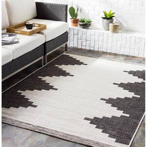 Lageli Medium Gray 5 ft. 3 in. x 7 ft. 7 in. Indoor/Outdoor Area Rug