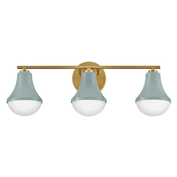 LARK - Haddie 24.0 in. 3 Light Seafoam Vanity Light