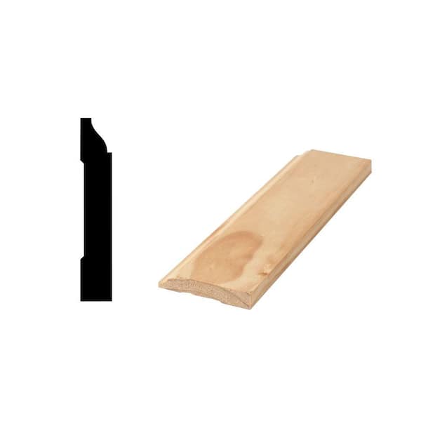 WM 623 9/16 in. x 3-1/4 in. Solid Pine Base Molding