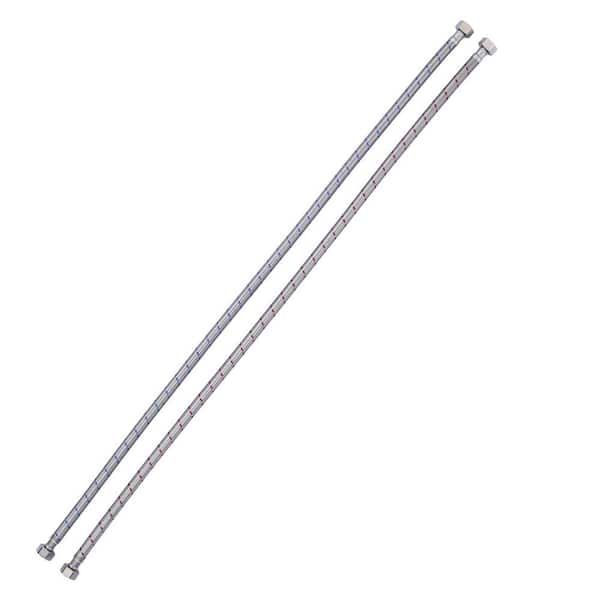 VEVETTA 30 in. 1/2 in. Compression x 1/2 in. Compression Braid Stainless Steel Faucet Supply Line