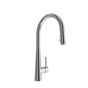 Lugano 2.0 Single Handle Pull Down Sprayer Kitchen Faucet in Polished Chrome