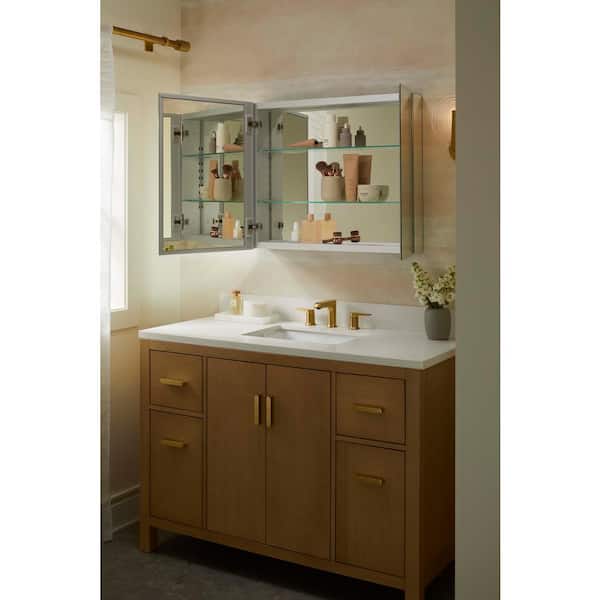 KOHLER Embark Premium Xl 30 in. W x 26 in. H Rectangular Two-Door Medicine Cabinet with Mirror