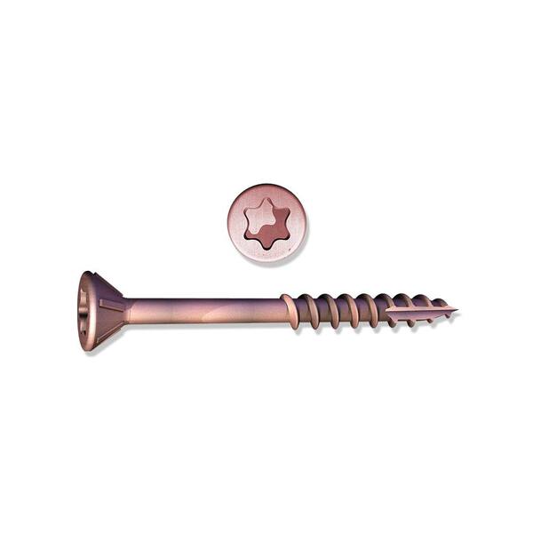 Grabber #8 x 3 in. Star Flat-Head Wood Deck Screw (25-Pack)