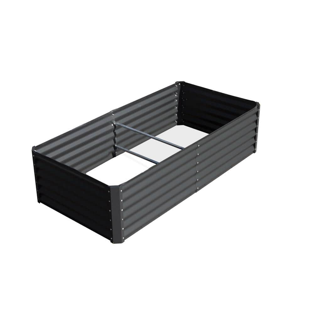 94.49 in. x 47.25 in. x 17.72 in. Outdoor Raised Garden Bed Large Steel Pla