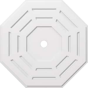 1 in. P X 15 in. C X 38 in. OD X 3 in. ID Westin Architectural Grade PVC Contemporary Ceiling Medallion
