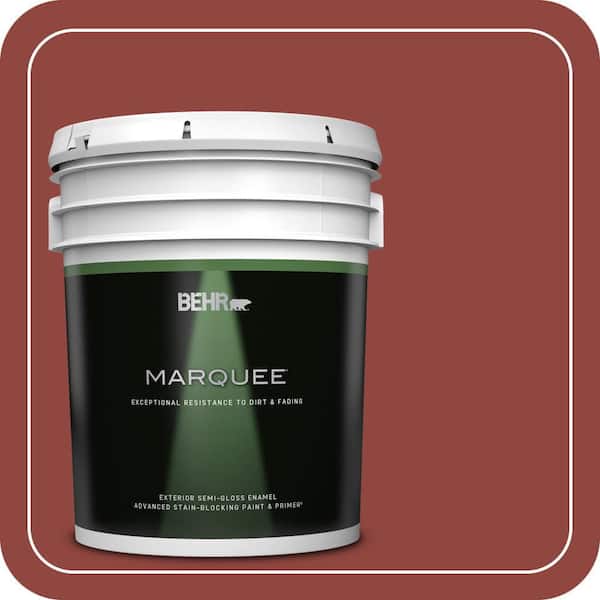 BEHR MARQUEE 5 gal. #180D-7 Roasted Pepper Semi-Gloss Enamel Exterior Paint & Primer