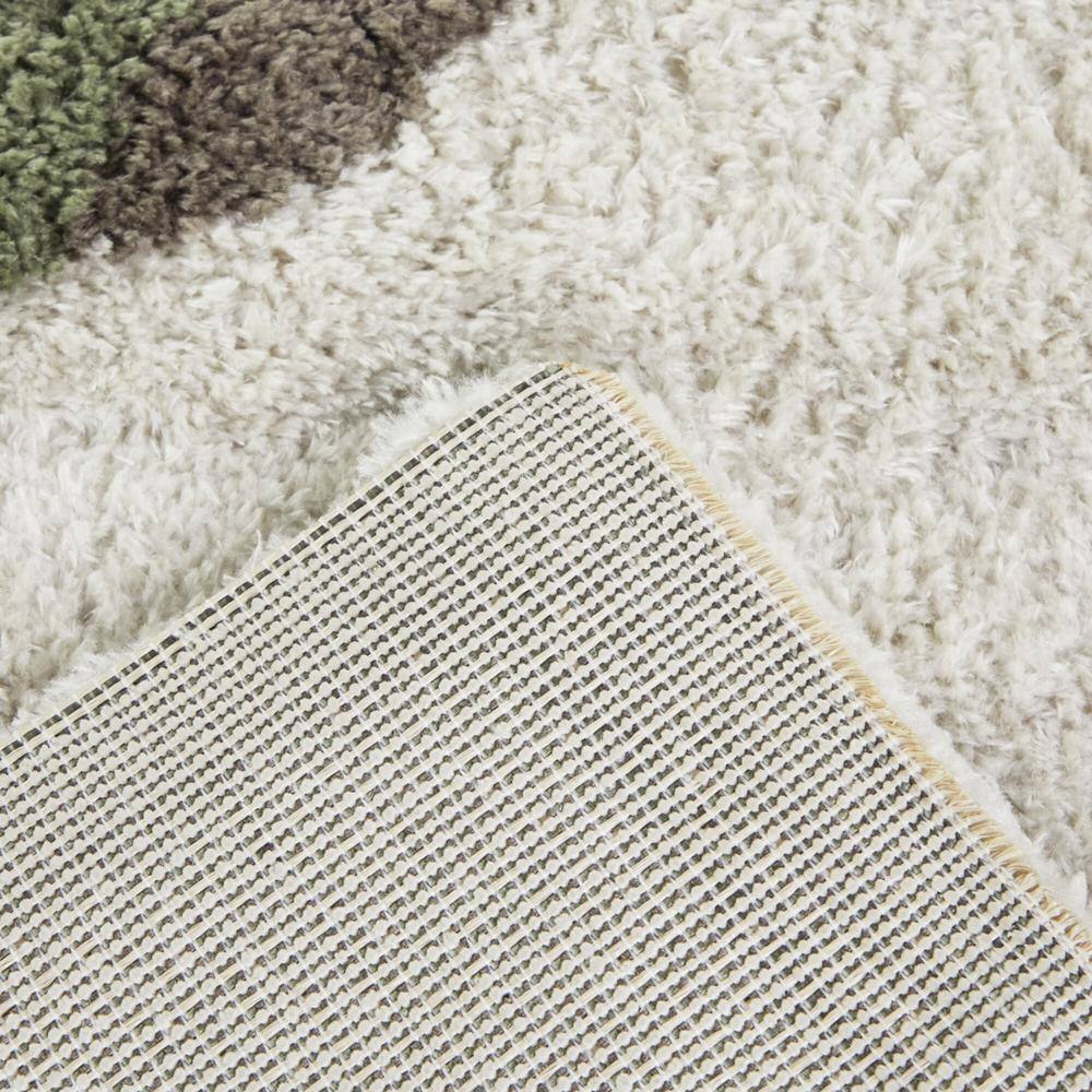 Serpieri Cream and Green Synthetic Kids' Rug 4' x 6'