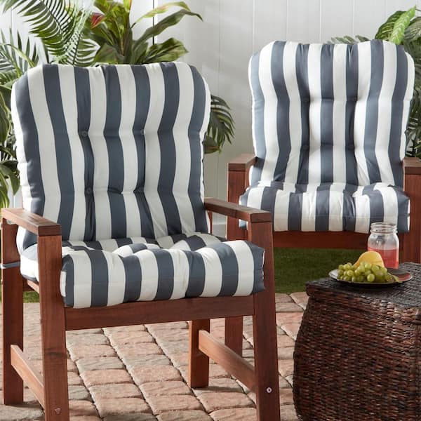 Greendale Home Fashions 42 x 21 in. Outdoor Seat/Back Chair Cushion Brick Stripe