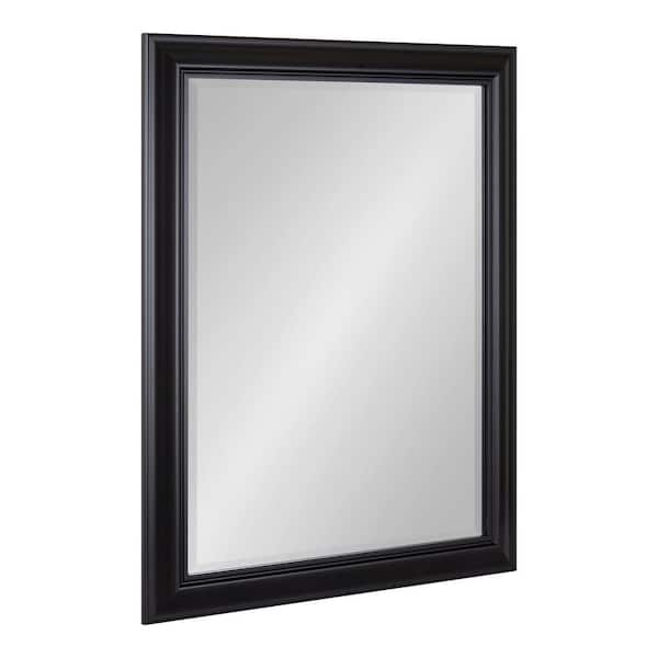 Kate and Laurel Dalat 22.00 in. W x 28.00 in. H Black Rectangle Traditional Framed Decorative Wall Mirror
