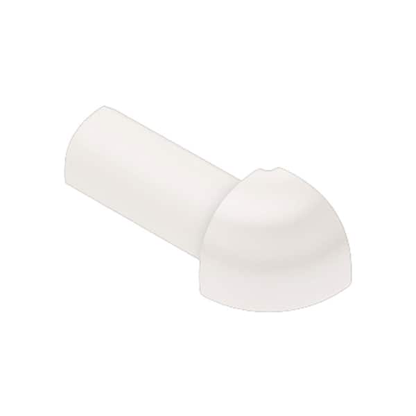 Schluter Rondec White 1/2 in. x 1 in. PVC Tile Edging Trim 90 Degree Outside Corner
