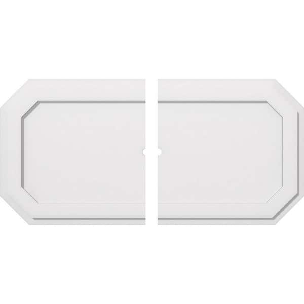 Ekena Millwork 40 in. W x 20 in. H x 1 in. ID x 1 in. P Emerald Architectural Grade PVC Contemporary Ceiling Medallion (2-Piece)