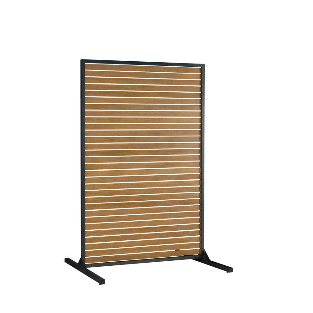 Privadesa 4 x 6 ft. Aluminum Privacy Screen with Wood Effect Finish