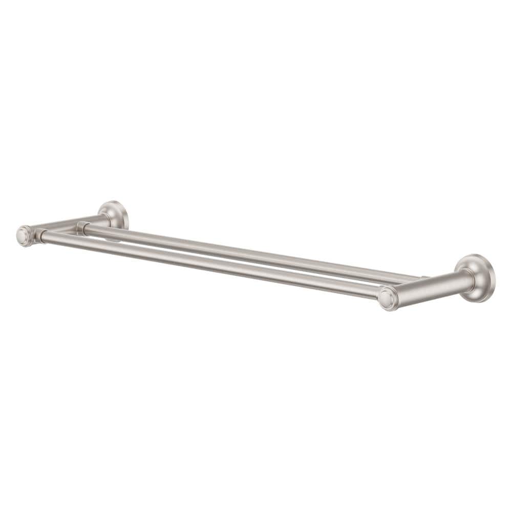 Briscoe 24 in. Wall Mounted Double Towel Bar in Spot Defense Brushed Nickel price history on PriceWatchPro
