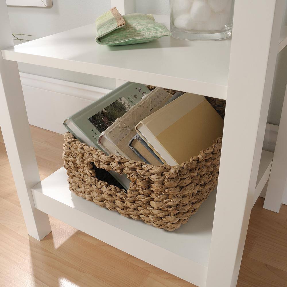 Soft White and Lintel Oak Bedroom Vanity with Mirror