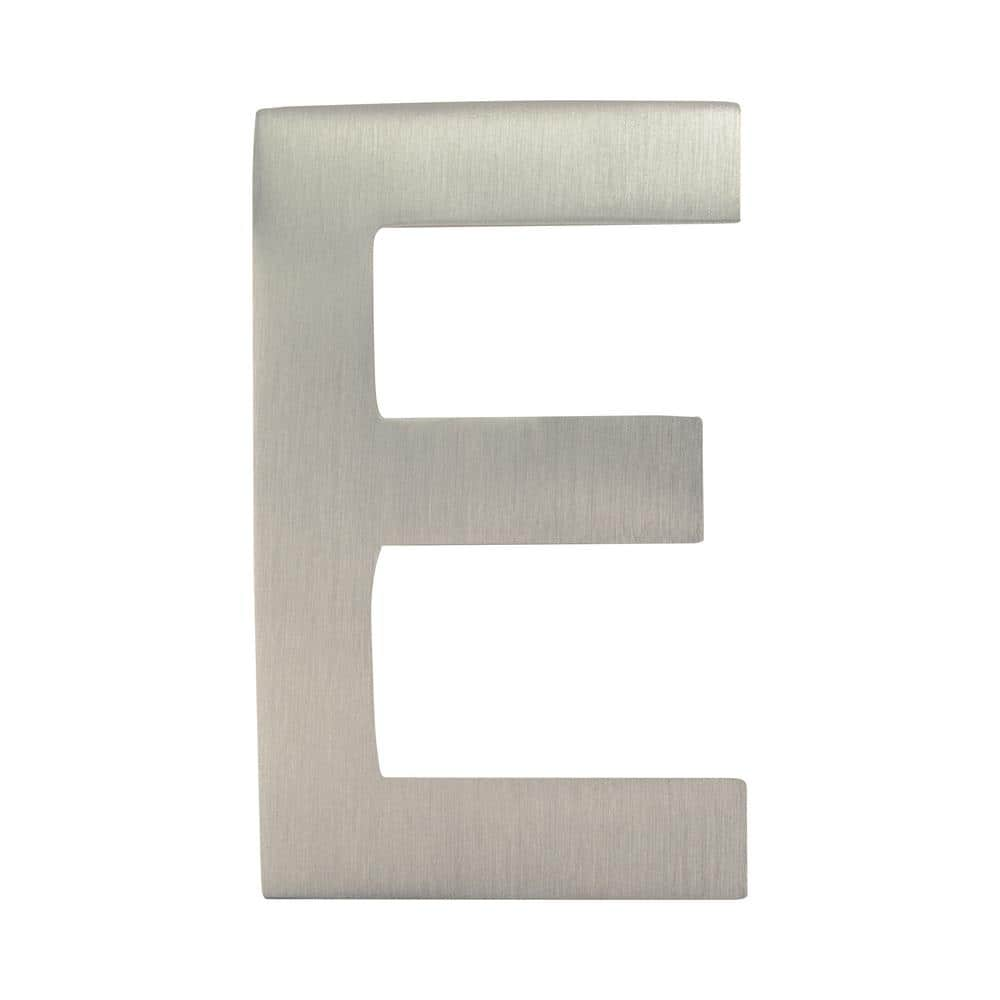 Architectural Mailboxes 4 in. Satin Nickel Floating House Letter E ...