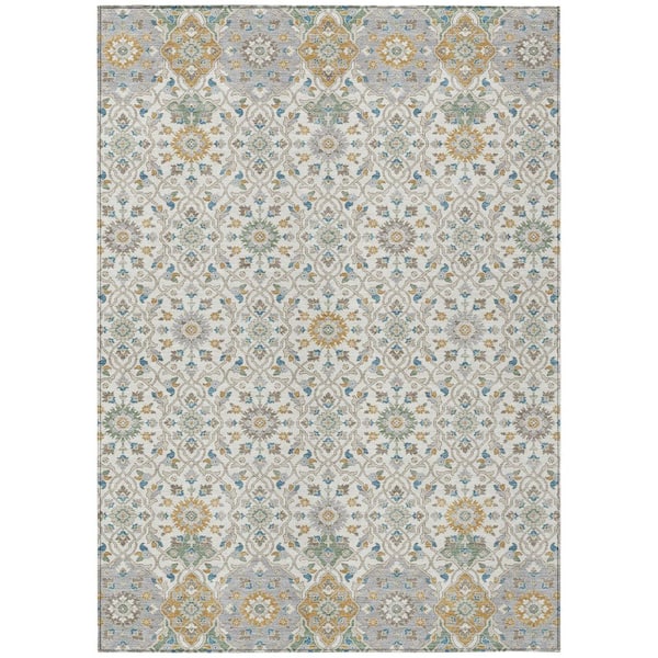 Addison Rugs Chantille Machine Washable Indoor/Outdoor Abstract ACN2199 Ivory 9 ft. x 12 ft. Area Rug