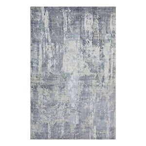 Hagues Contemporary Abstract Cream 9 ft. x 12 ft. Hand-Knotted Area Rug