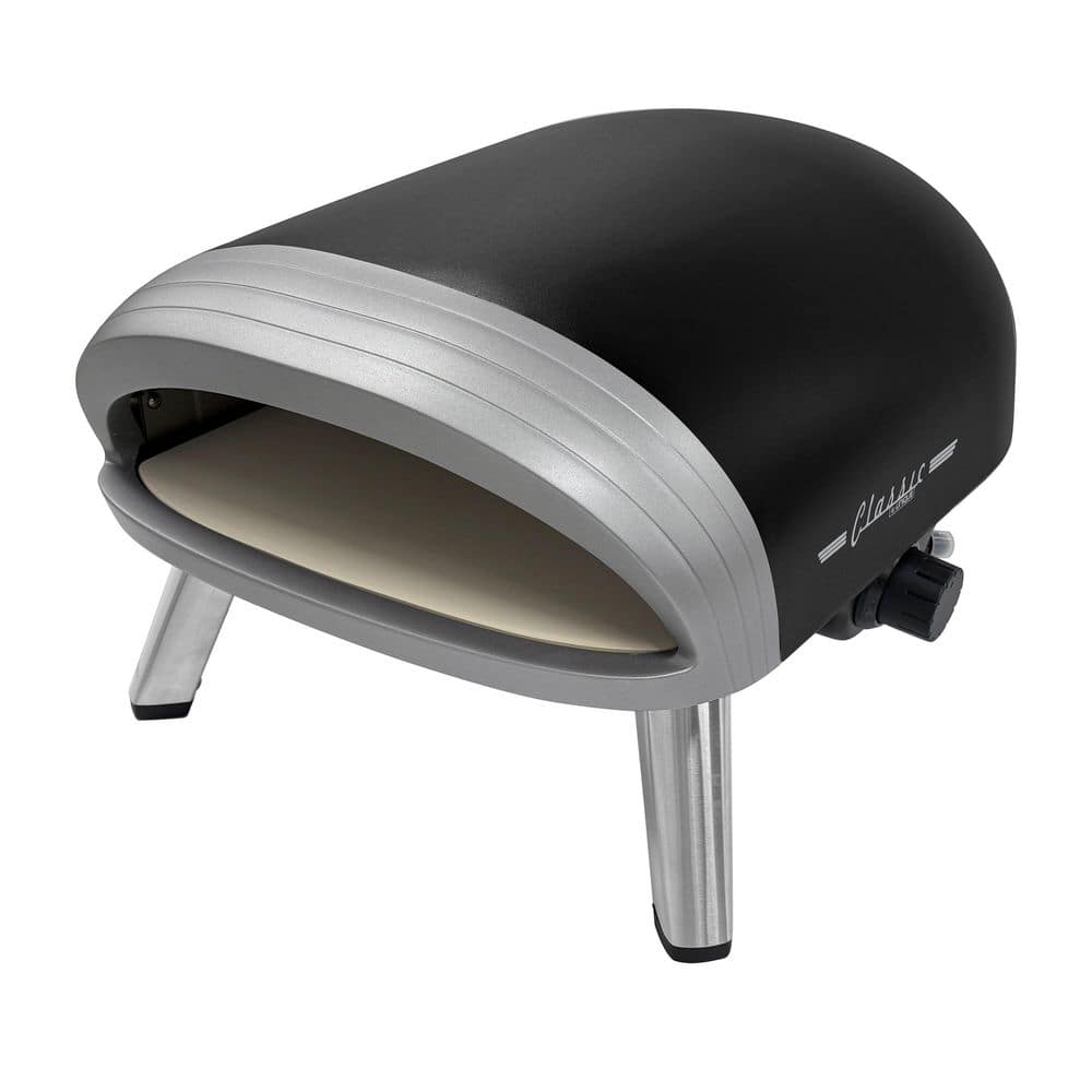 Classic Retro 12 in. Portable Outdoor Propane Pizza Oven in Matte Black