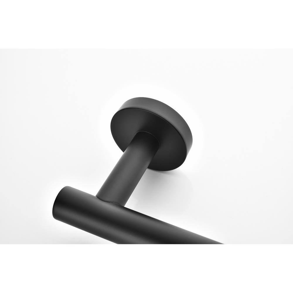 Matte Black Stainless Steel Wall-Mounted Toilet Paper Holder