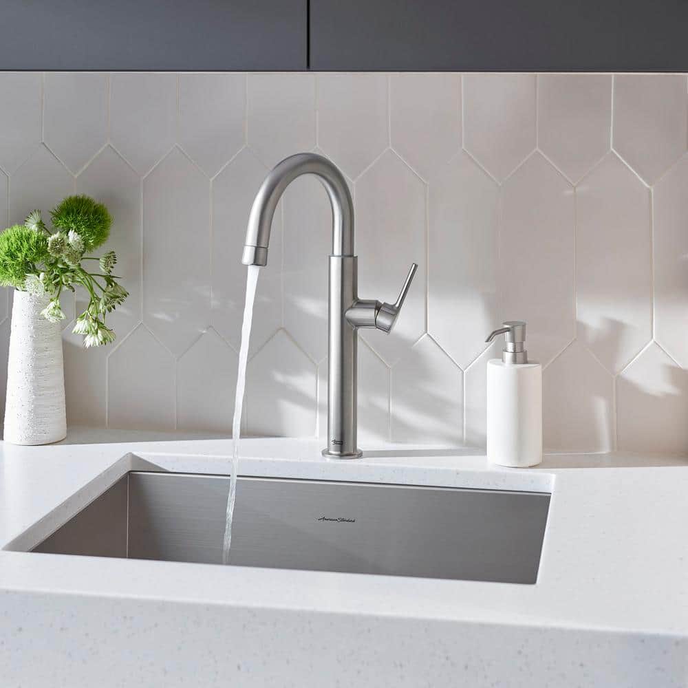 Stainless Steel Single-Handle Pull-Down Bar Faucet