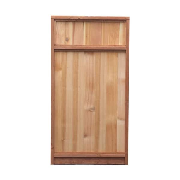 Signature Development 3 ft. x 6 ft. Western Red Cedar Solid Top Fence Gate