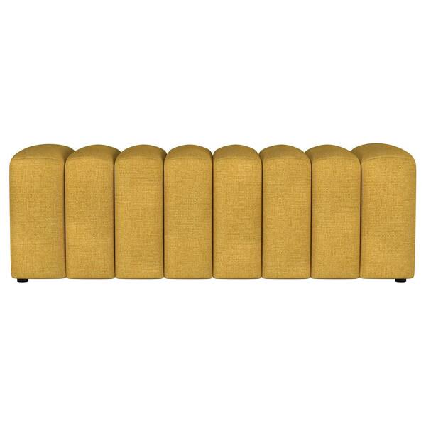 Coaster Summer Mustard Yellow Bedroom Bench Backless