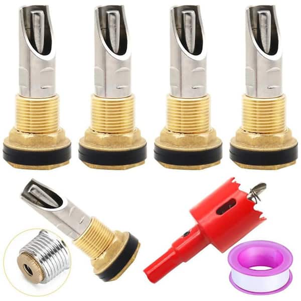 N/A Automatic Pig Nipple Drinkers Kit with Brass Water Tank Connectors and Hole Opener for Pigs Goats Swine Piglets
