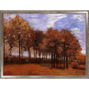 Autumn Landscape, 1885 by Vincent Van Gogh Versailles Silver Salon Framed Nature Oil Painting Art Print 40 in. x 52 in.