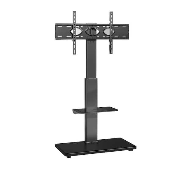 Mobile Retractable Floor TV Stand Height Adjustable with Wheels Power Outlet for 23 in. - 60 in. TVs