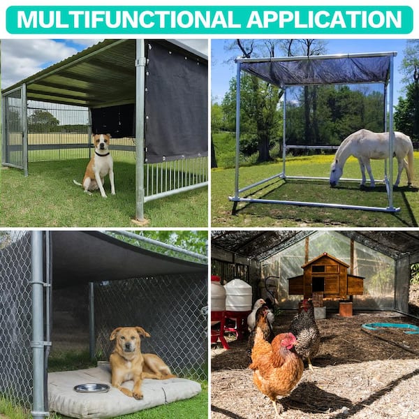 Kennel Cover Royal Shade 50% Black STF9 Shade Cloth 16FT X 16FT