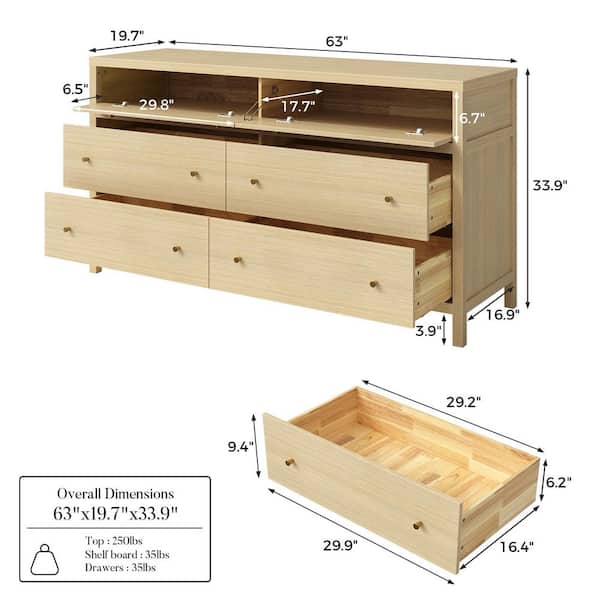 fully assembled dresser Latitude Run Condon Walnut Dresser