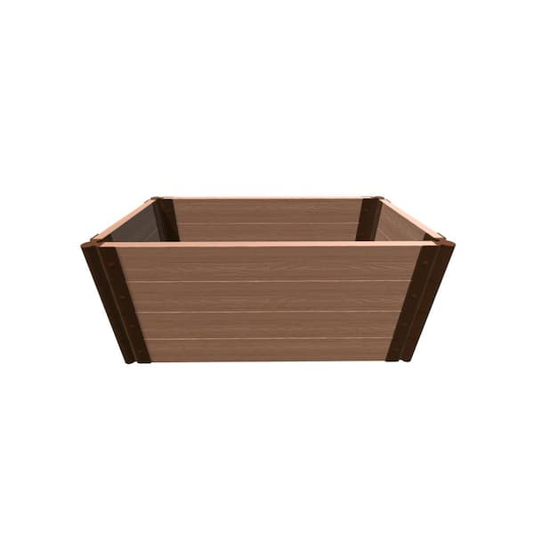 Frame It All Tool-Free Classic Sienna 2 ft. x 4 ft. x 22 in. Composite Raised Garden Bed - 2 in. Profile