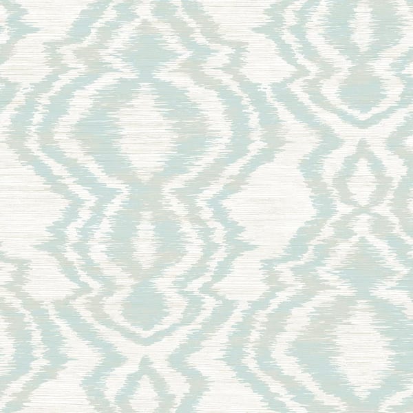 Seabrook Designs 60.75 sq. ft. Seaglass Moirella Abstract Nonwoven Paper Unpasted Wallpaper Roll
