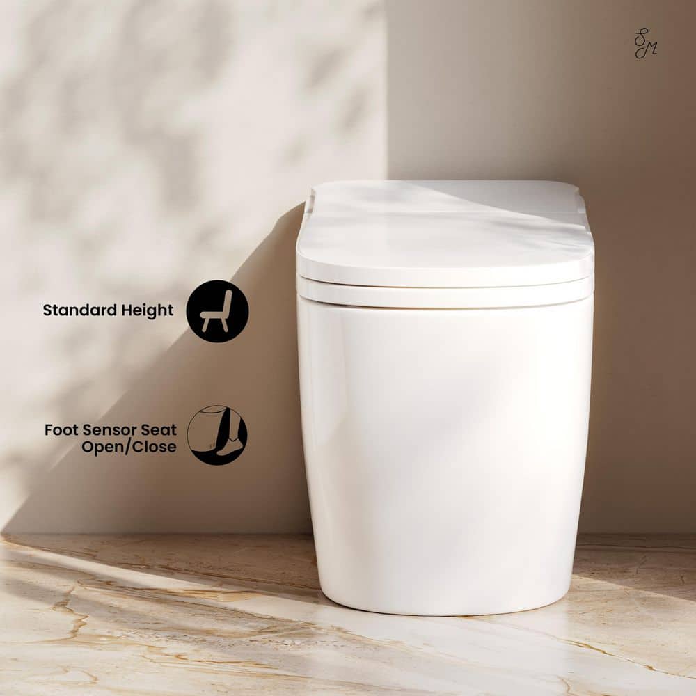 Avancer Glossy White High Efficiency One Piece Smart Toilet with Heated Bidet