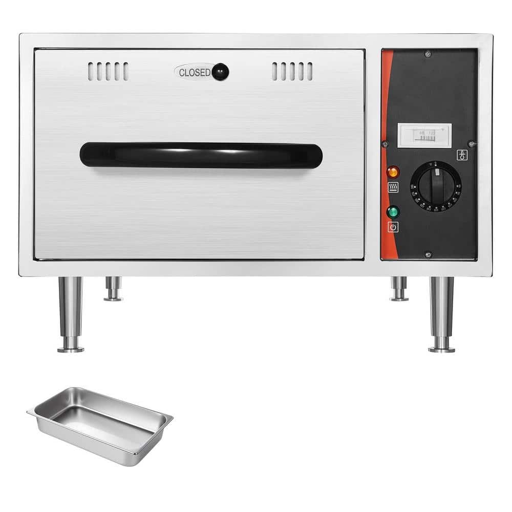 Commercial Warming Drawer Single Stainless Steel Food Warmer 85-185 F Freestanding Slim Design price history on PriceWatchPro