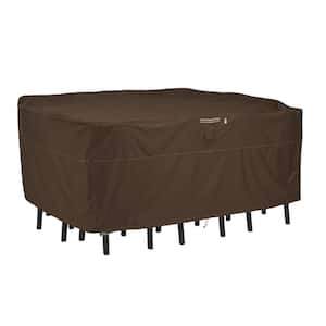 Madrona Rainproof 108 in. W x 86 in. D x 34 in. H Rectangular/Oval Patio Bar Table and Chair Cover