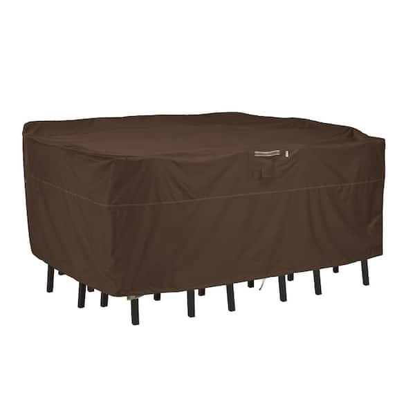 Classic Accessories Madrona Rainproof 108 in. W x 86 in. D x 34 in. H Rectangular/Oval Patio Bar Table and Chair Cover