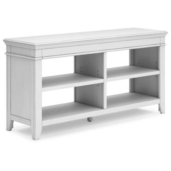 Signature DESIGN BY ASHLEY Kanwyn 30 in. Tall Whitewash Wood 2-Shelf Accent Bookcase