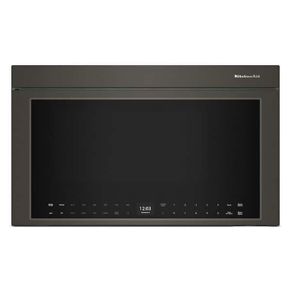 1.1 cu. ft. Black Ore Electric 1800 watts Over-the-Range Microwave Oven 400 Exhaust CFM with Flush Built-In Design