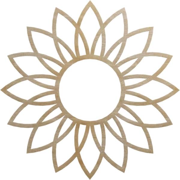 Ekena Millwork 0.375 in. x 40 in. x 40 in. Wood Medallion Moulding