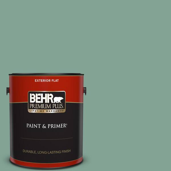 BEHR PREMIUM PLUS 1 gal. #470F-4 Aspen Aura Flat Exterior Paint & Primer