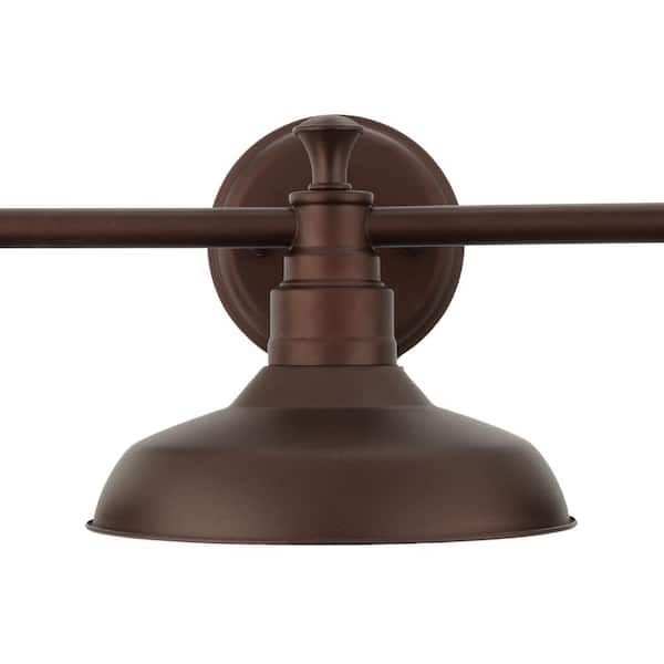 Design House Kimball 3-Light Textured Coffee Bronze Indoor Vanity Light