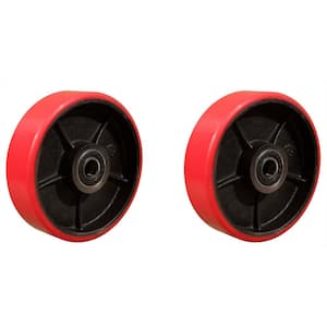 Standard EOS13 Replacement Pallet Jack Steering Wheel Set, 7 in. Diameter x 2 in. Hub Length x 20 mm ID