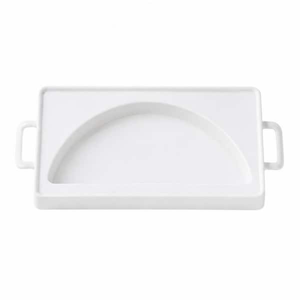 10.5 in. x 5 in. White Ceramic Microwave Omelet Maker for 1 to 3 Eggs with Non-Stick Dishwasher Safe Finish