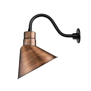 R Series 1-Light 13 in. Natural Copper Angle Shade