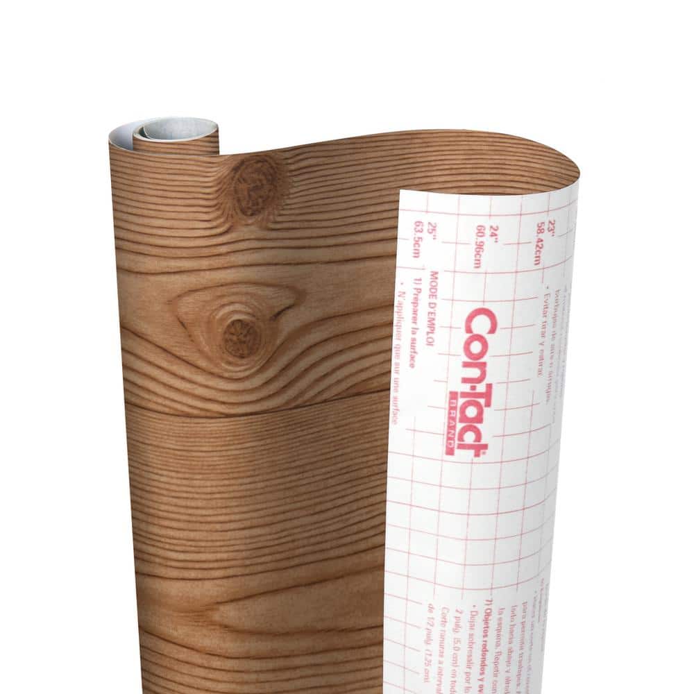 Con-Tact Creative Covering 18 in. x 16 ft. Knotty Pine Self-Adhesive ...