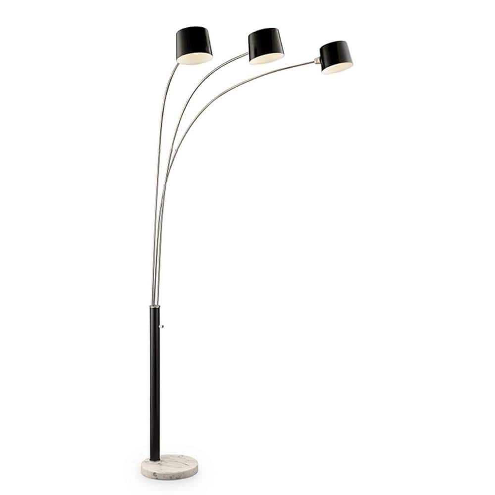 Ore International Nova 81 In Black 3 Arc Floor Lamp K 9750bk The Home Depot Arc Floor Lamp, Ore International Floor Lamp Polished Brass