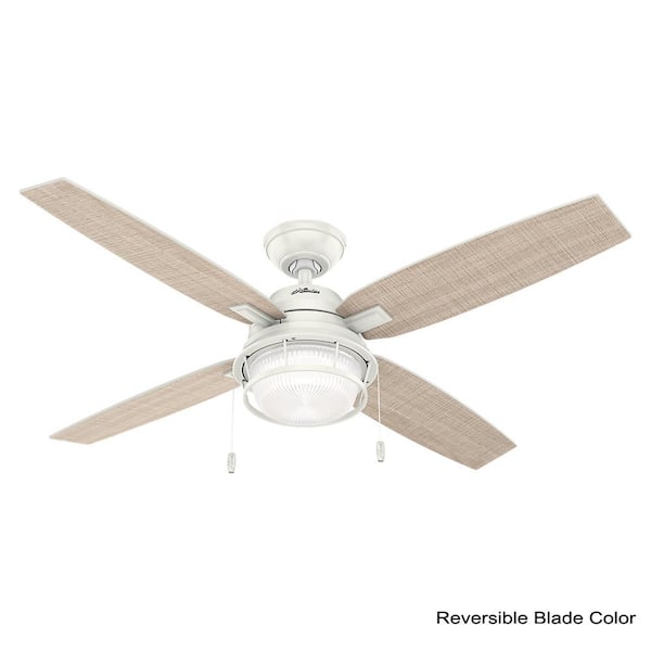 Hunter - Ocala 52 in. LED Indoor/Outdoor Fresh White Ceiling Fan with Light